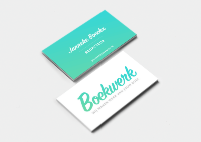 Logo en visitekaartjes voor Boekwerk